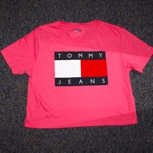 Tommy Sport Women’s Pink Crop Top With Logo